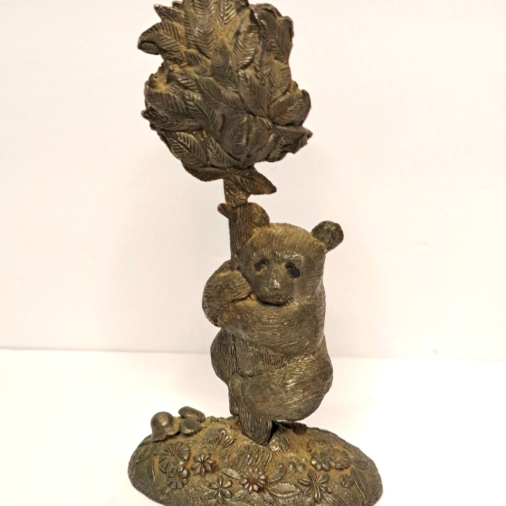 Vintage Pewter figure. Panda Byron Spicer